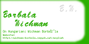 borbala wichman business card